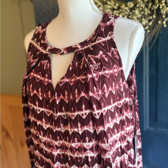 Paxton VT (Virginia Tech) Chic Sleeveless Mini Dress - Maroon and White NWT S - Picture 2 of 15